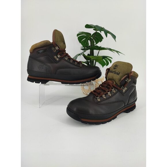 Timberland Men's Hommes Euro Hiker Mid Lace Brown Boots Size 11.5M US - Picture 1 of 10